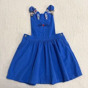 Mini Boden Blue Bunny Corduroy Overalls